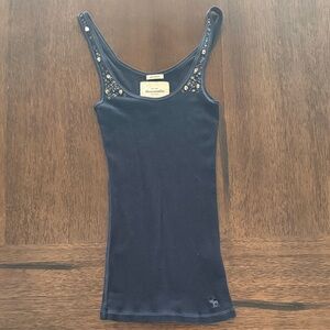 Abercrombie Kids Navy Embellished Tank Top
